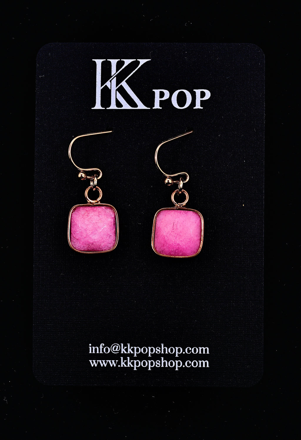 Jade Glow Square Drop Earrings