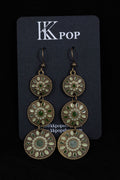 Copper Daisy Pop Dangle Earrings