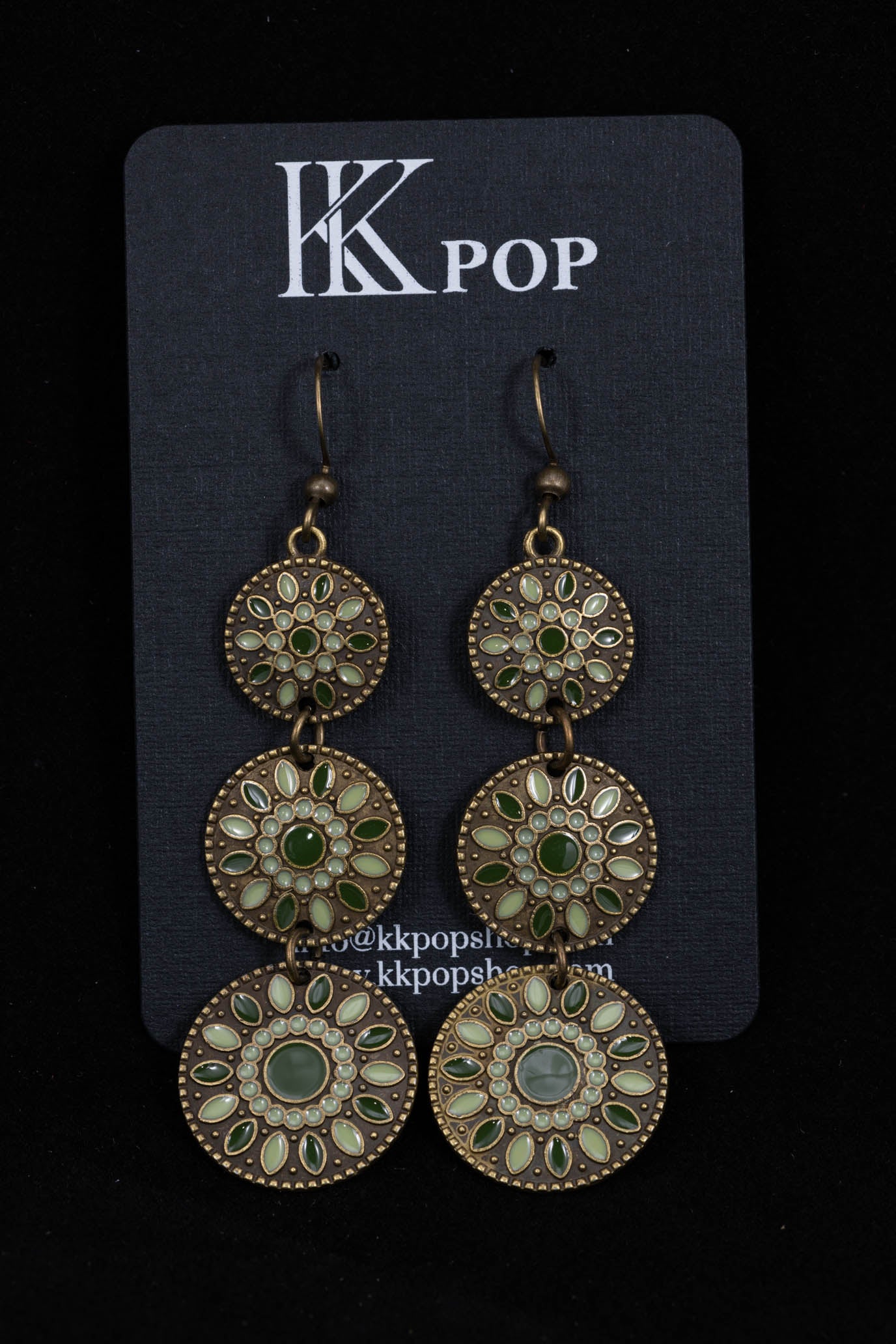 Copper Daisy Pop Dangle Earrings