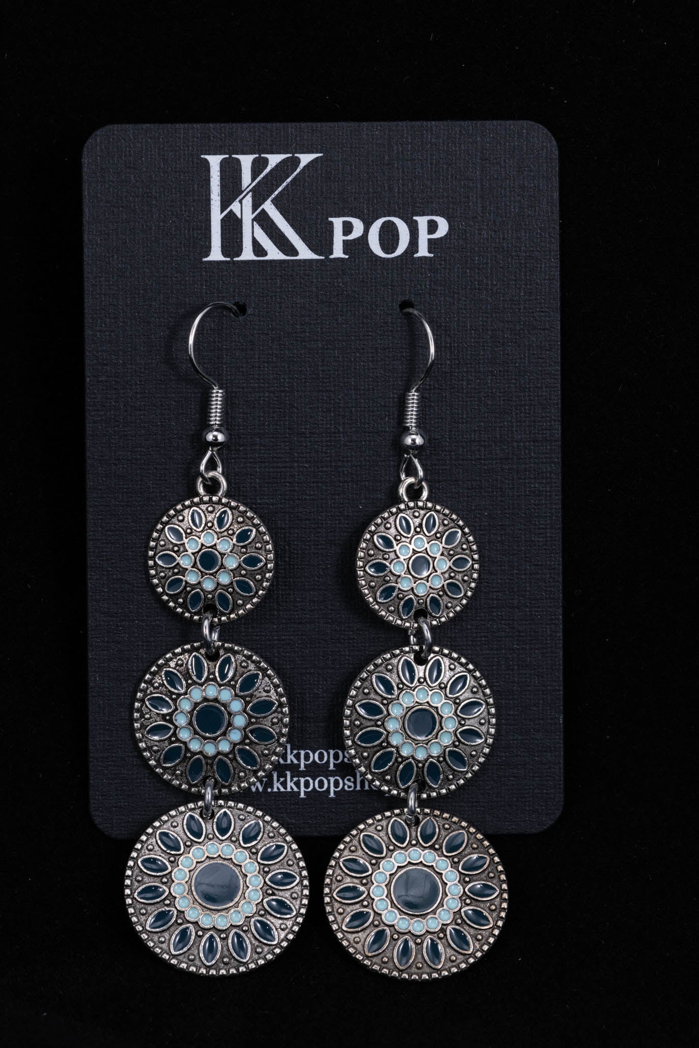 Silver Daisy Pop Dangle Earrings