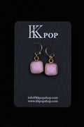 Jade Glow Square Drop Earrings