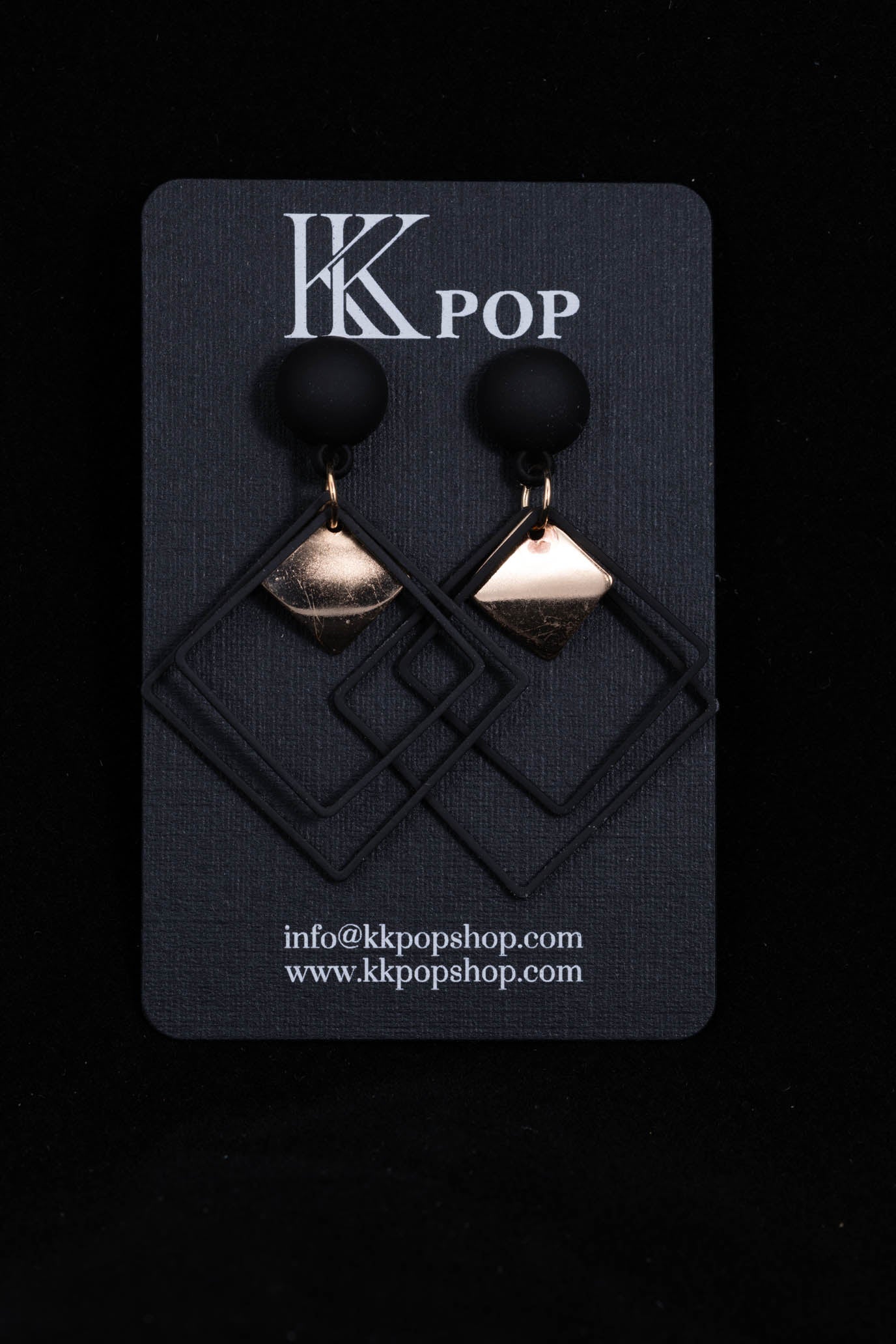 Modern Geometric Frame Drop Earrings