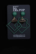 Modern Geometric Frame Drop Earrings
