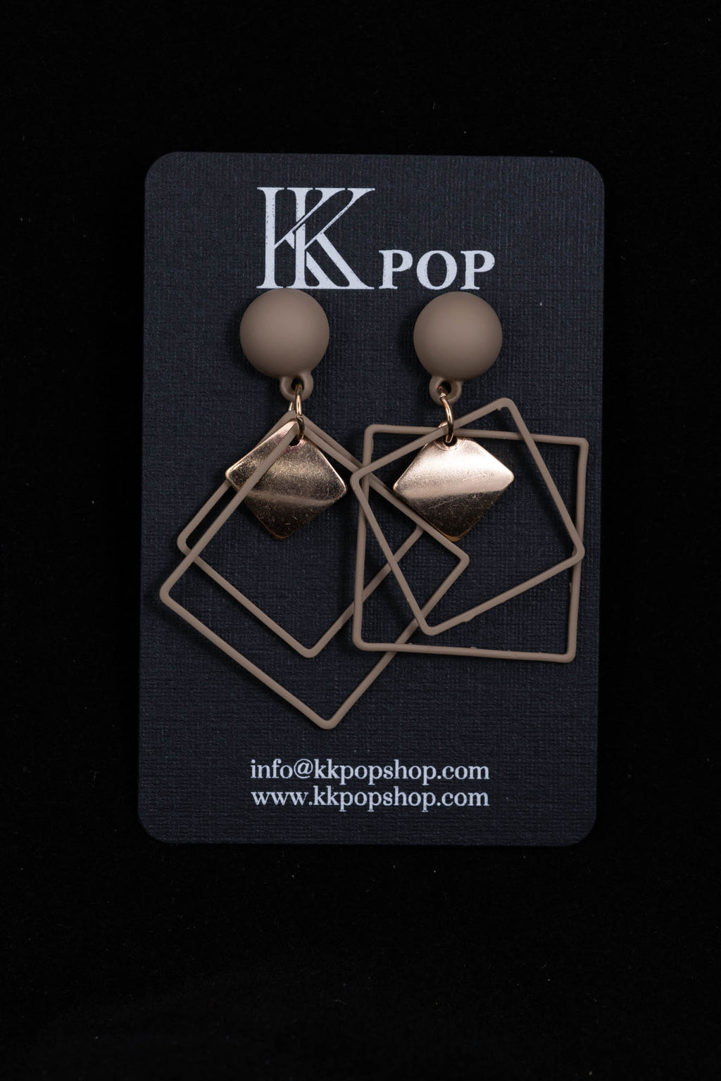 Modern Geometric Frame Drop Earrings