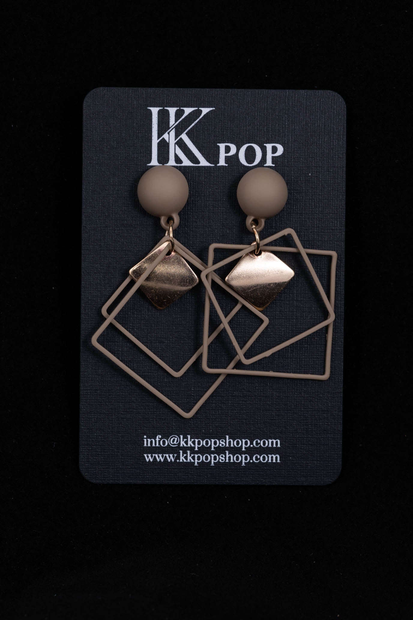 Modern Geometric Frame Drop Earrings
