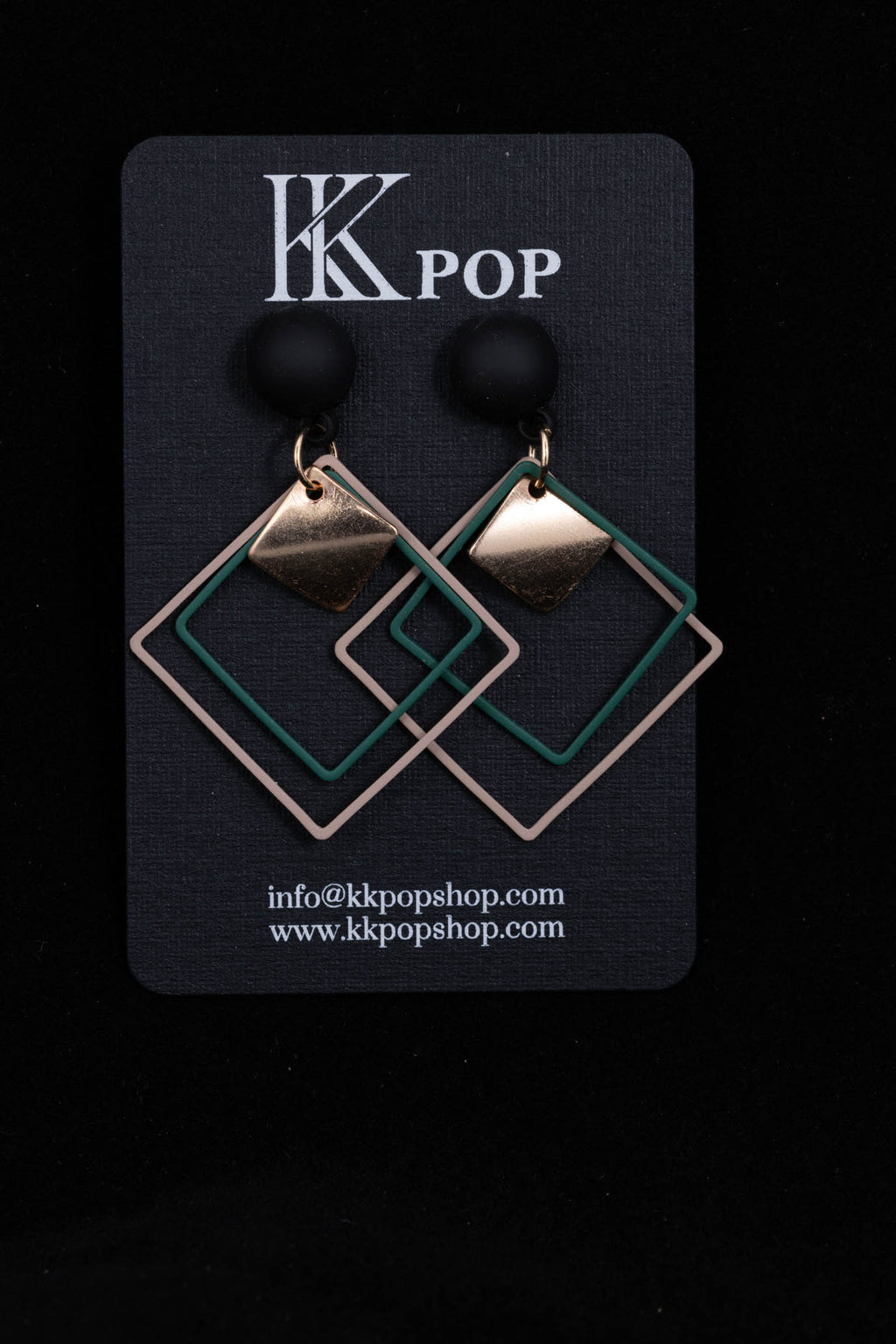 Modern Geometric Frame Drop Earrings