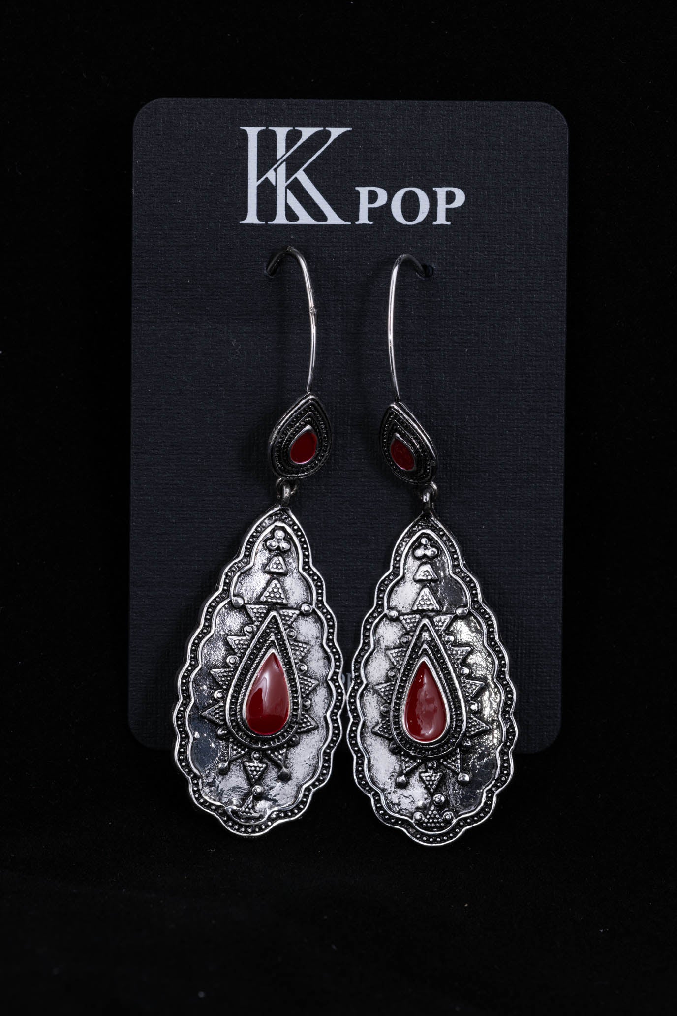 Teardrop Daisy Dangle Earrings