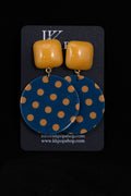 Sunny Polka Dot Circle Dangle Earrings