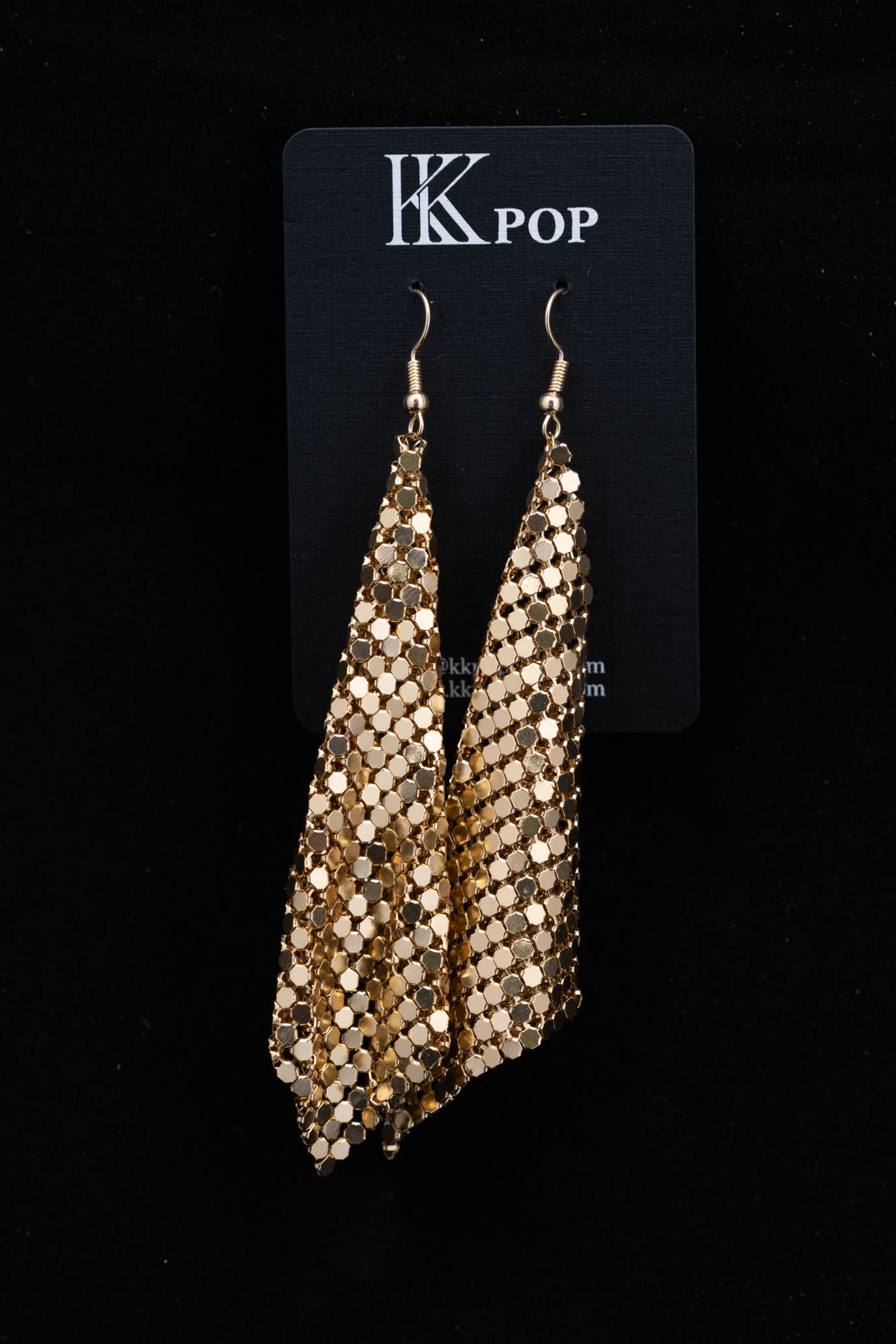 Luxe Aluminum Mesh Drop Earrings