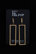 Golden Prism Rectangle Drop Earrings
